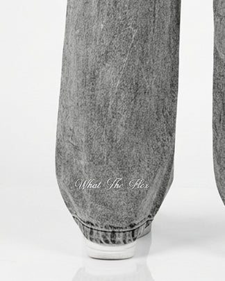 Grey Rugged Baggy Jeans