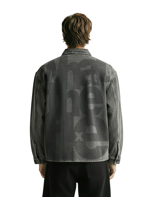 Flex Star Black Long Sleeve Denim Shirt