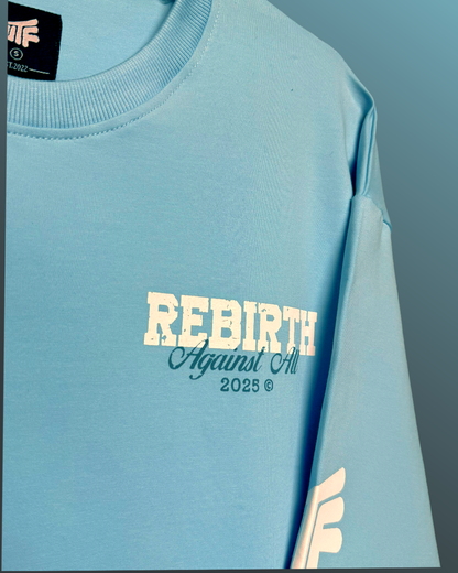 Rebirth Blue Boxy-Fit T-Shirt