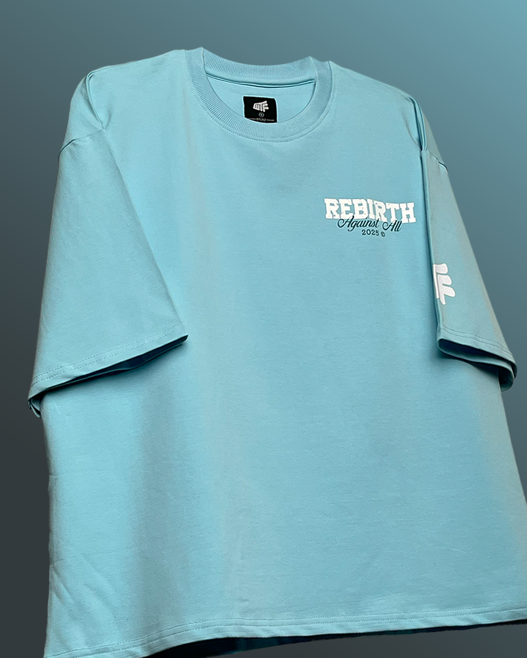 Rebirth Blue Boxy-Fit T-Shirt
