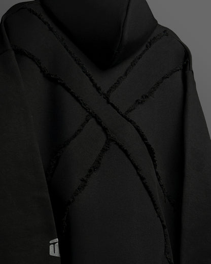 Fearless Black Boxy-Fit Hoodie