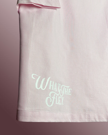 Greatest Pink Half Sleeve Striped Shirt
