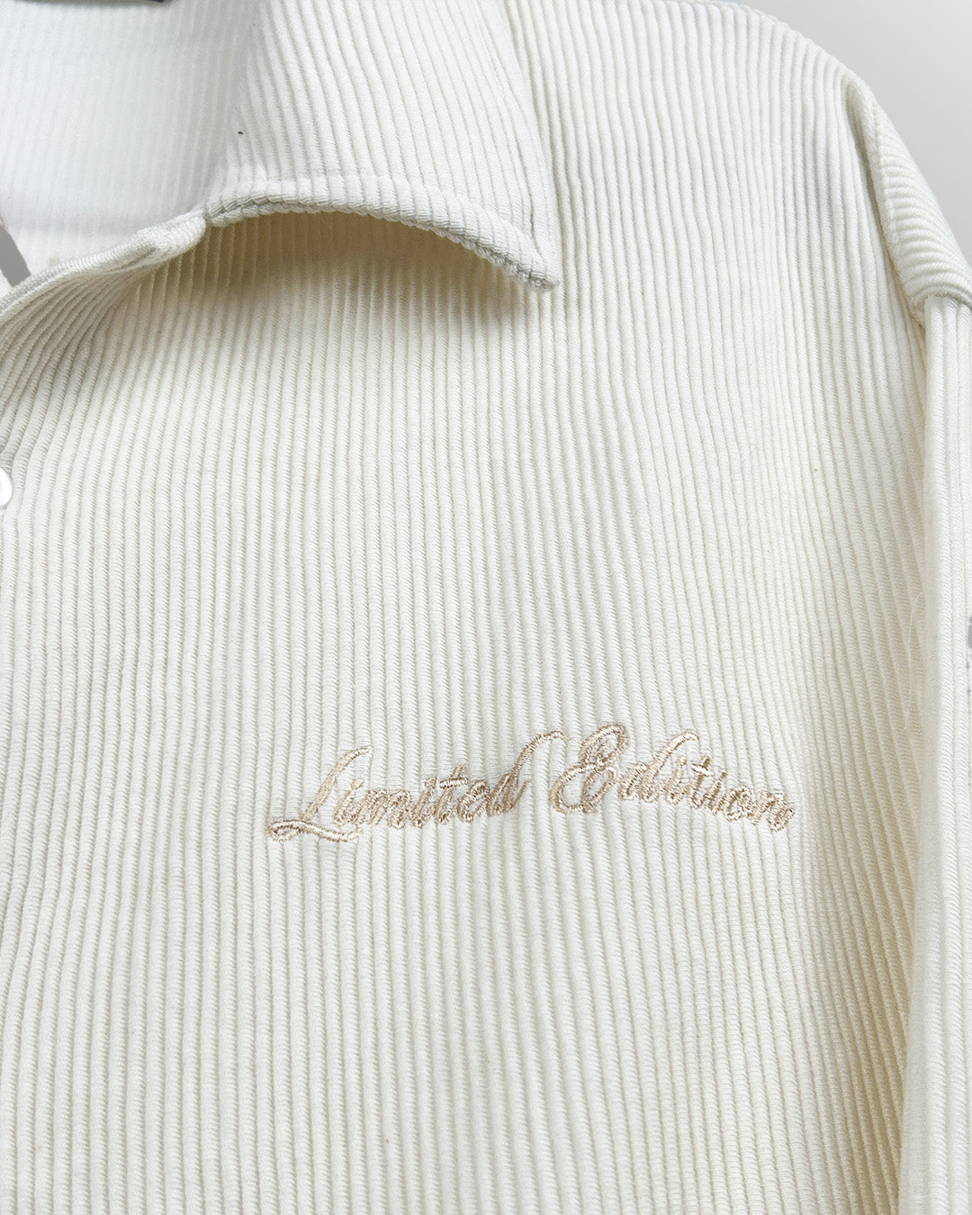 Cream Ribbed Shirt