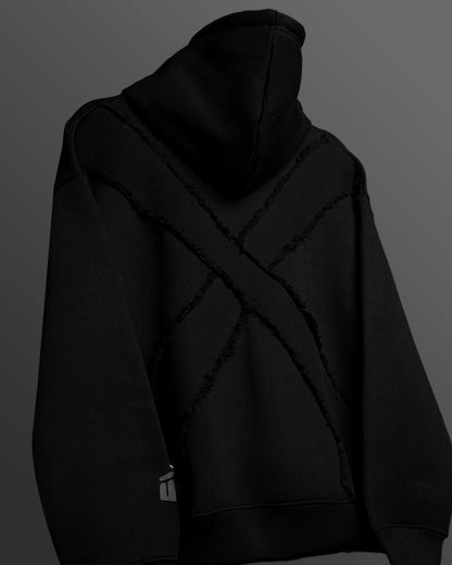 Fearless Black Boxy-Fit Hoodie