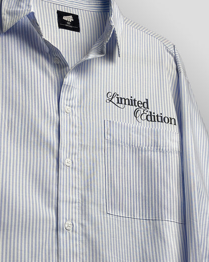 Twenties Blue and White Full Sleeves Striped Shirt