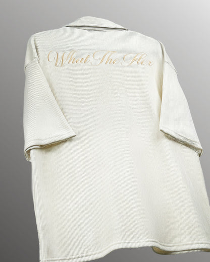 Cream Ribbed Shirt