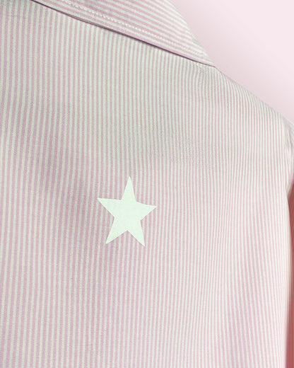 Greatest Pink Half Sleeve Striped Shirt