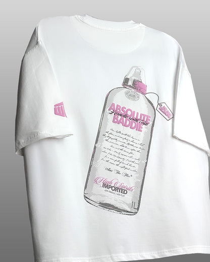 Absolute Baddie Boxy-Fit White T-shirt