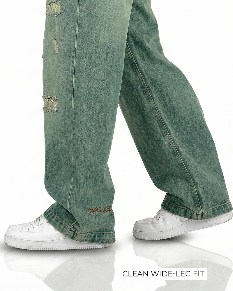 Antique Blue Rugged Baggy Jeans