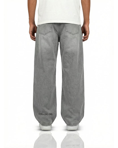 Ash Grey Baggy Jeans