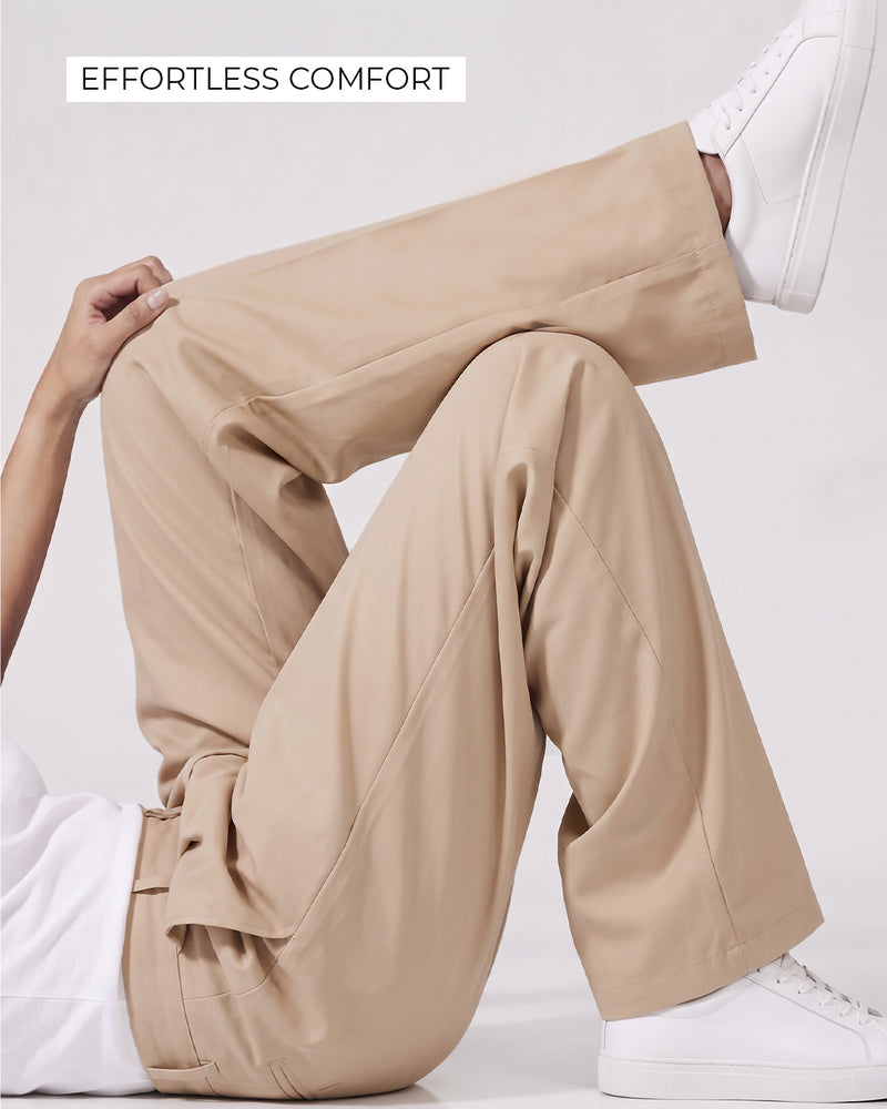Structured Caramel Korean Pants