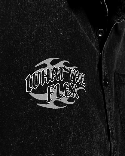 Vengeance Black Half Sleeve Denim Shirt