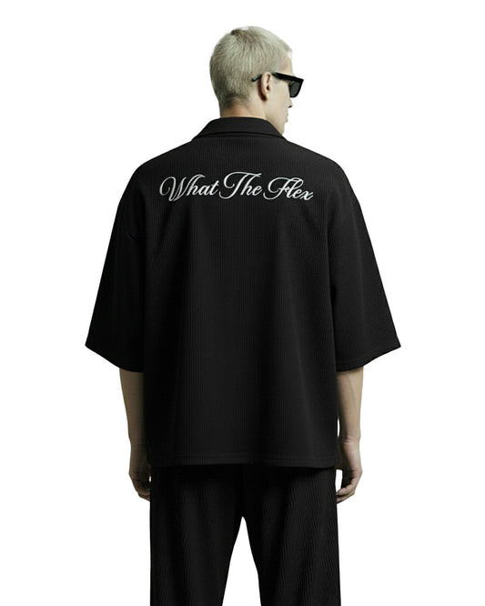 Black Ribbed Shirt
