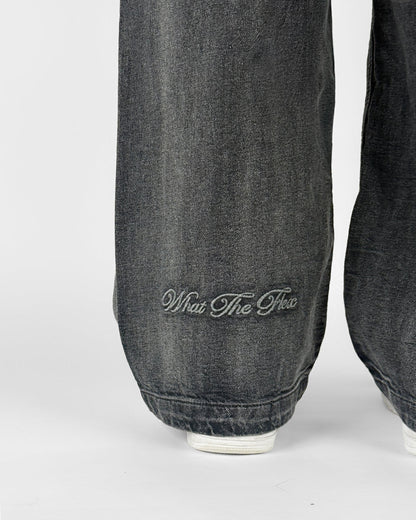 Black Rugged Baggy Jeans