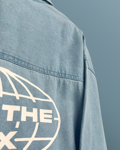 Flex Szn Blue Half Sleeve Denim Shirt