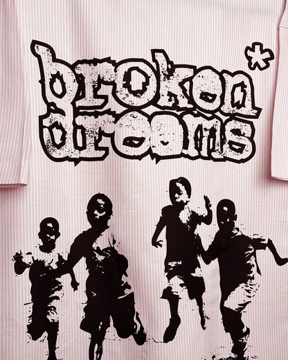Broken Dreams Half Sleeve Striped Shirt