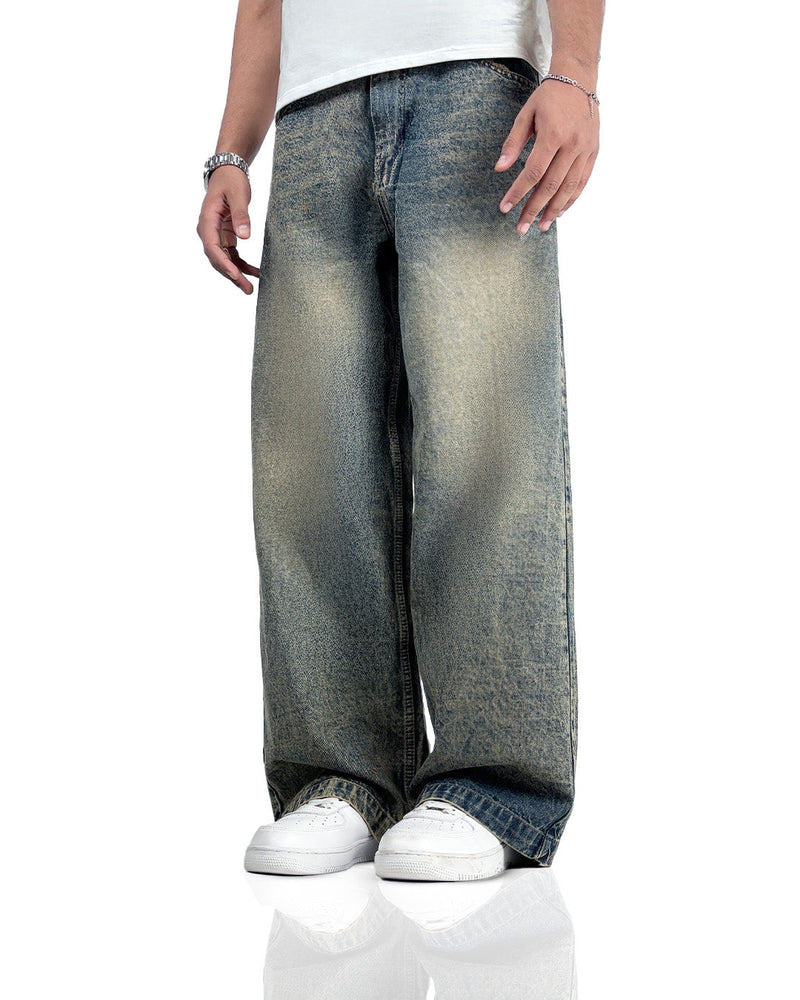 Burnt Blue Baggy Jeans
