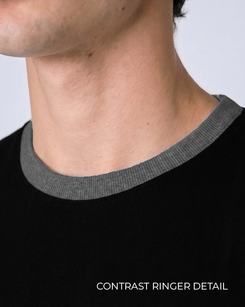 By Myself Slim Fit Ringer T-shirt