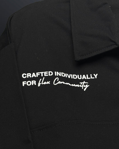 Black Retro Cotton Polo T-Shirt