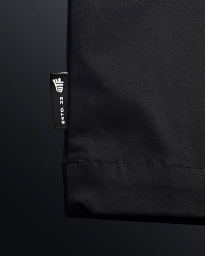 Black Retro Cotton Polo T-Shirt