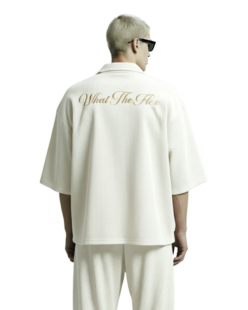 Cream Ribbed Shirt