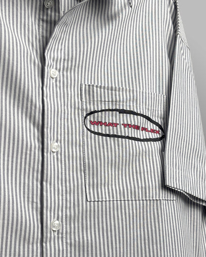 Classic Black Half Sleeves Striped Shirt
