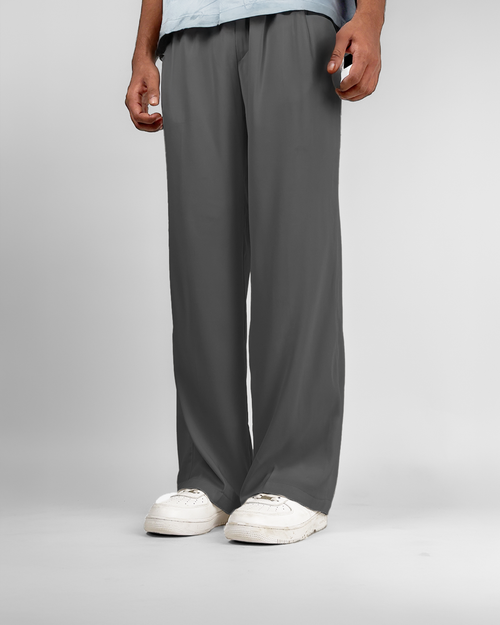 Dark Grey Classic Korean Pants