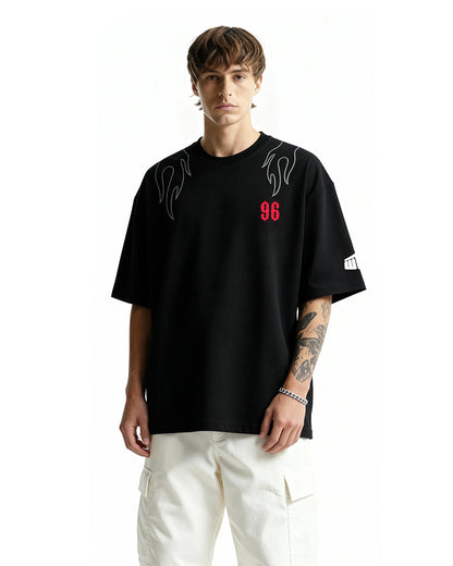 Don't Trip Black Oversized T-shirt