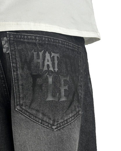 Electric Black Baggy Jeans