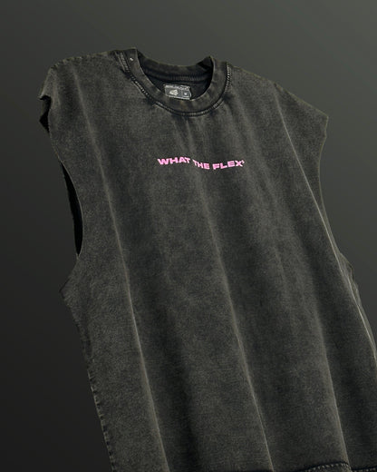Everything Black Acid Wash Boxy Vest