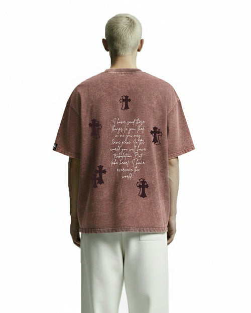 Fallen Fate Brown Acid Wash T-Shirt