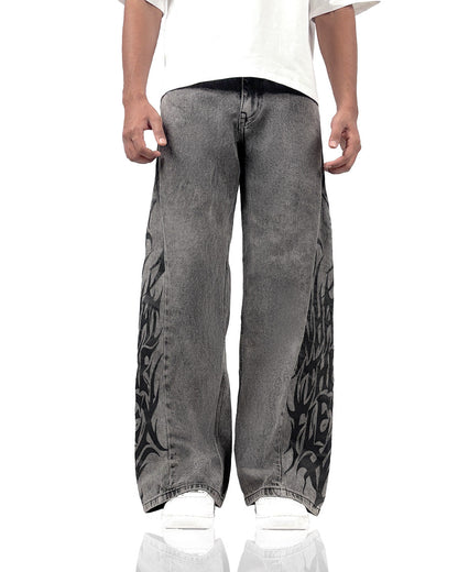 The Flex Symbol Grey Baggy Jeans