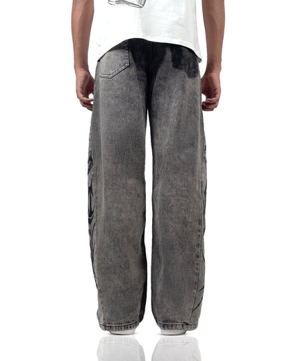 The Flex Symbol Grey Baggy Jeans