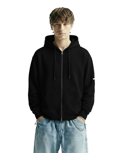 Black Blank Zipper Hoodie