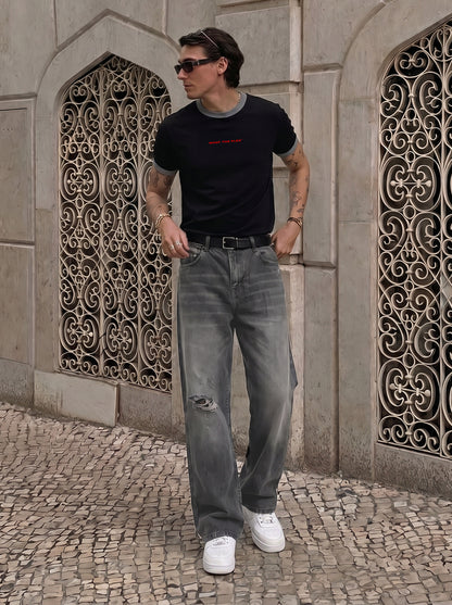 Ghost Grey Straight Cut Jeans Jeans