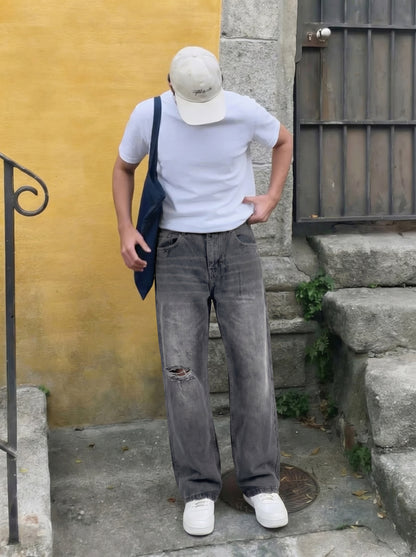 Ghost Grey Straight Cut Jeans Jeans