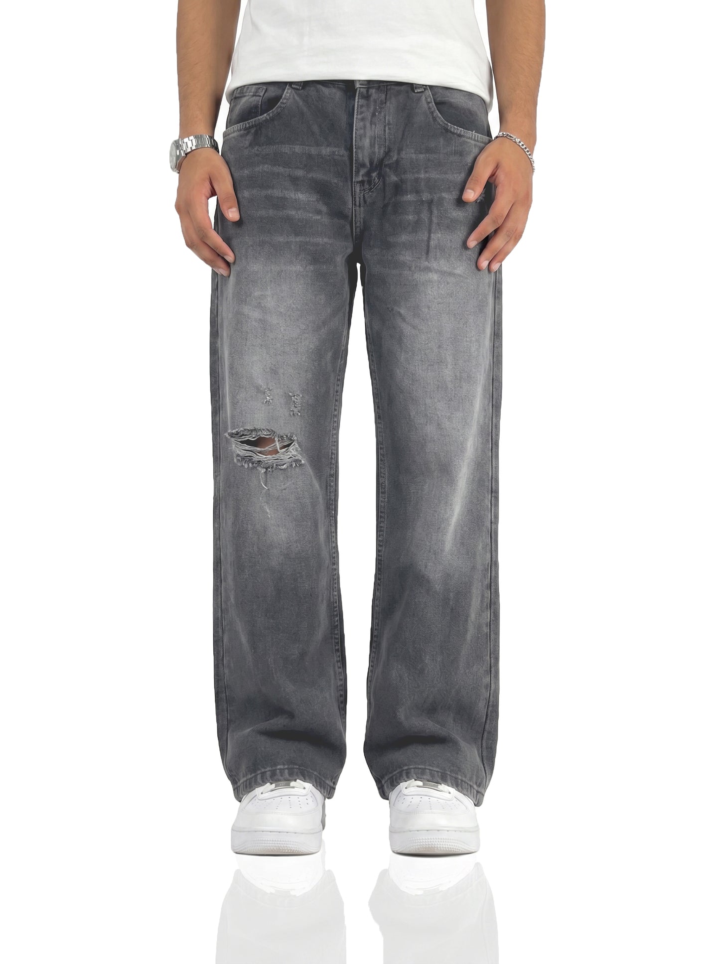 Ghost Grey Straight Cut Jeans Jeans