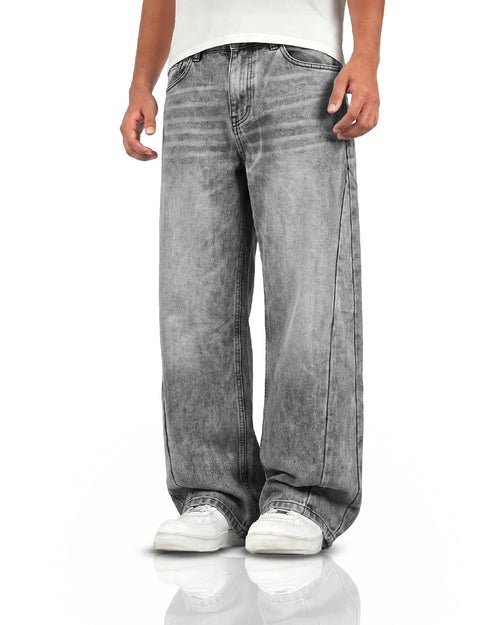 Panel Grey baggy jeans