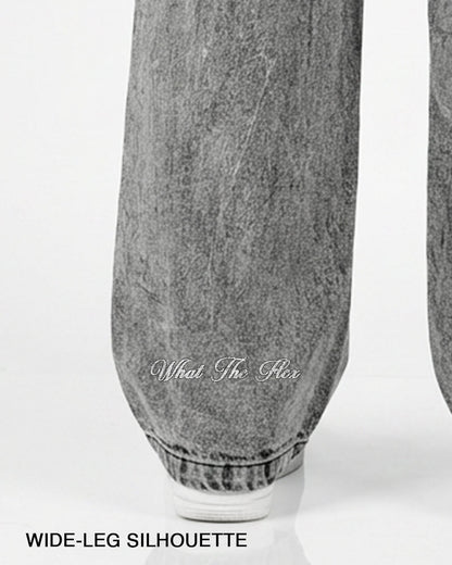 Grey Rugged Baggy Jeans