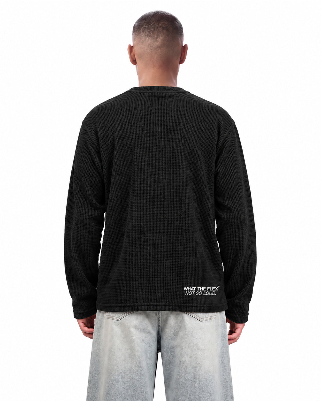 Not So Loud Black Henley T-Shirt