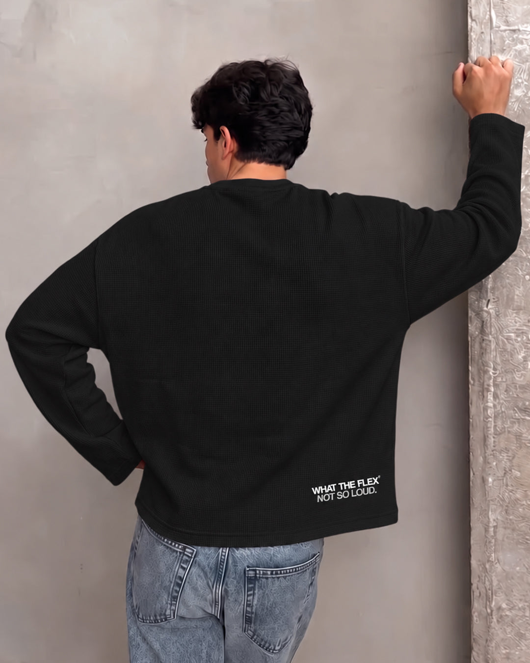 Not So Loud Black Henley T-Shirt