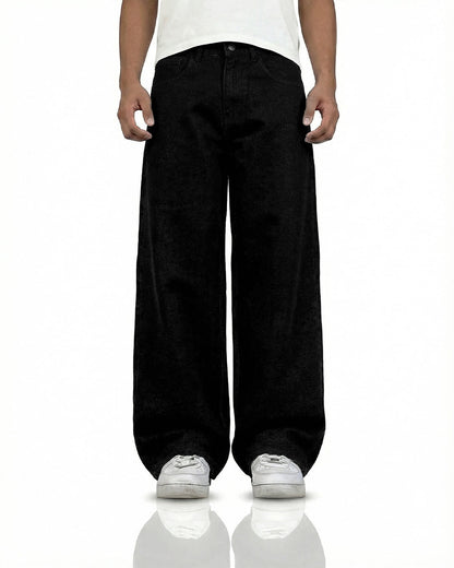 Inked Black Baggy Jeans