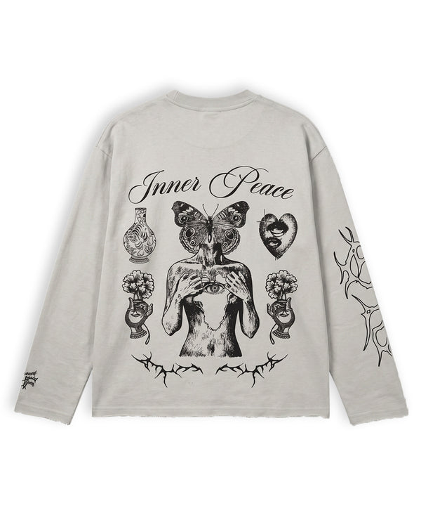 Inner Peace Full Sleeves Boxy-Fit T-shirt
