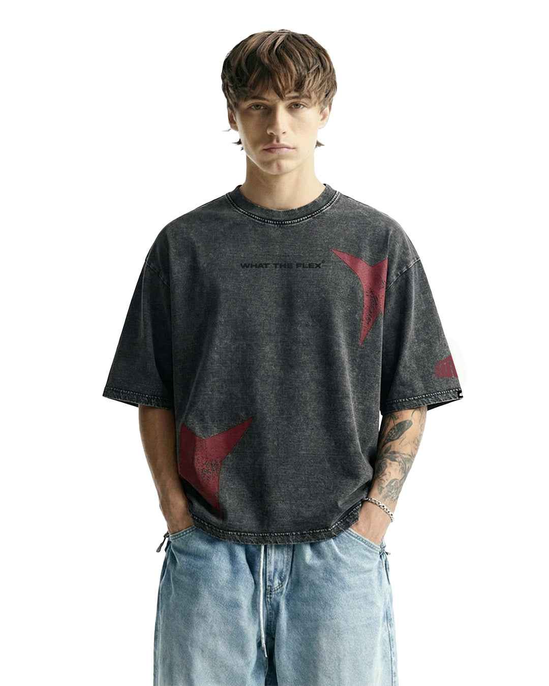Maximus Travis Scott Acid Wash Boxy-Fit T-shirt