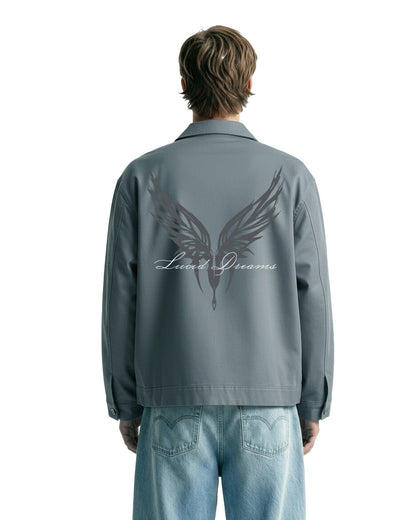 Lucid Dreams Grey Cotton Jacket