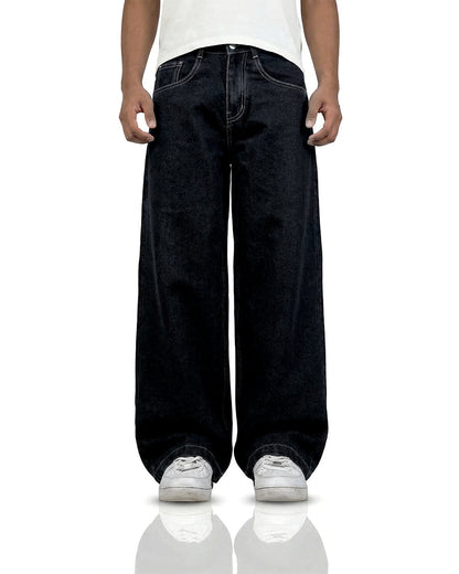 Midnight Black Baggy Jeans