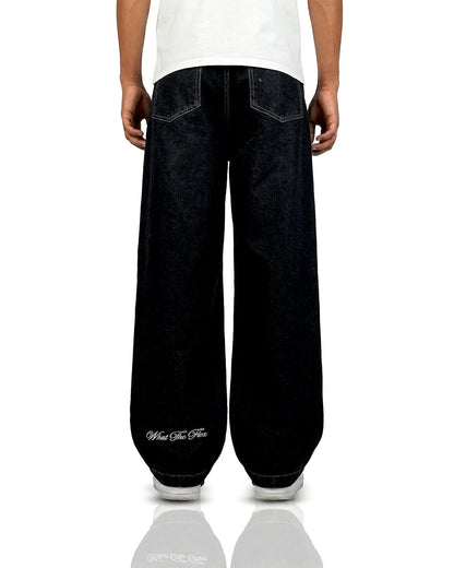Midnight Black Baggy Jeans
