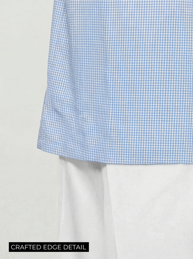 Not Sorry Half Sleeves Checks Shirt