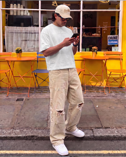 Oat Rugged Baggy Jeans