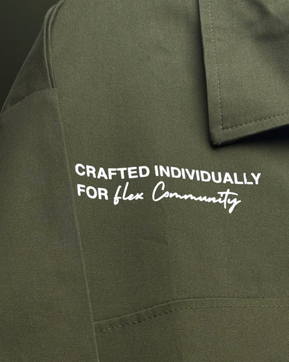 Olive Green Retro Polo T-shirt